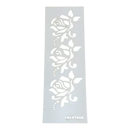 Plantilla Stencil Flores COTP7026 6x15cm.