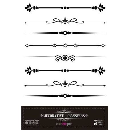 Decor Transfers Baroque Borders 20x30cm. 3 Hojas.