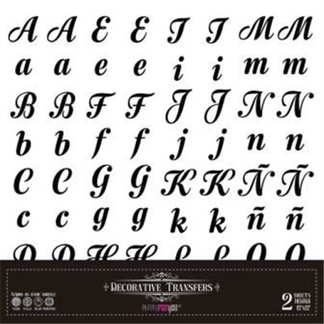 Decor Transfers Abecedary 30x30cm. 2  Hojas.