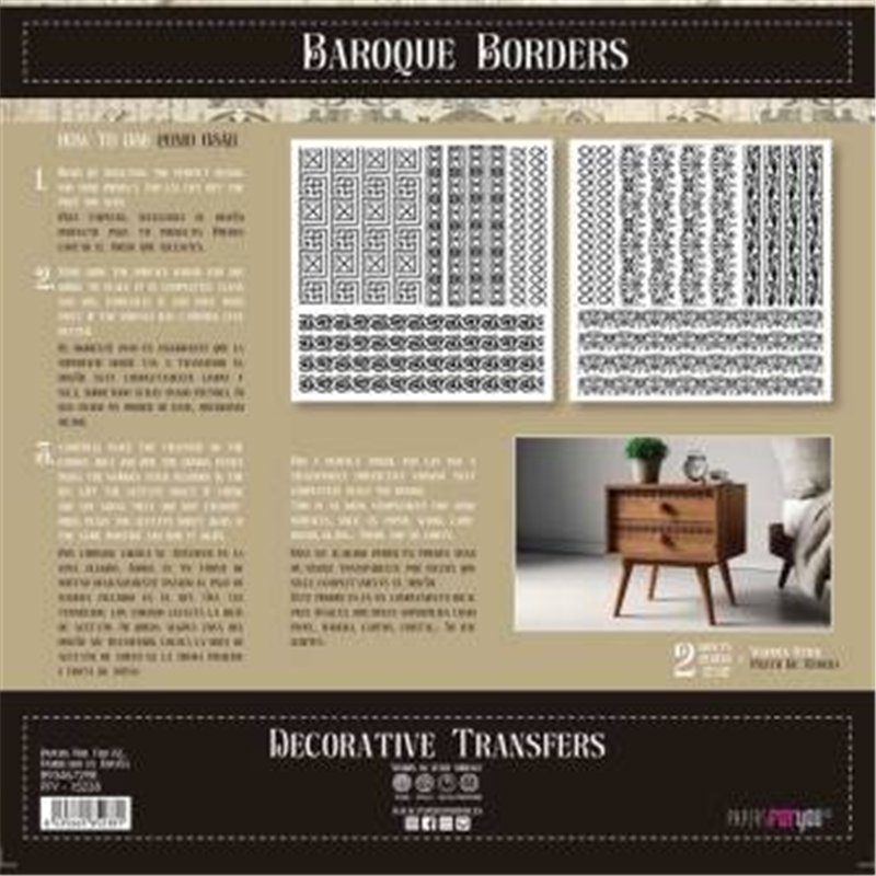 Decor Transfers Home Decor Baroque Borders 30x30cm. Papers For You