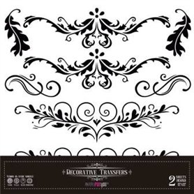 Decor Transfers Ornamental 30x30cm. 2  Hojas.