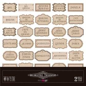 Decor Transfers Etiquetas De Cocina 30x30cm. 2  Hojas.