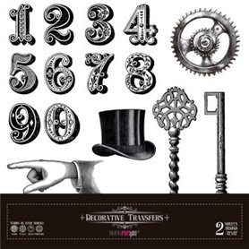 Decor Transfers Steampunk 30x30cm. 2  Hojas.