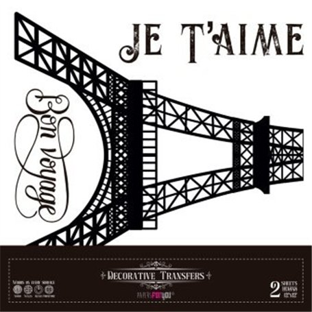 Decor Transfers Paris I 30x30cm. 2  Hojas.