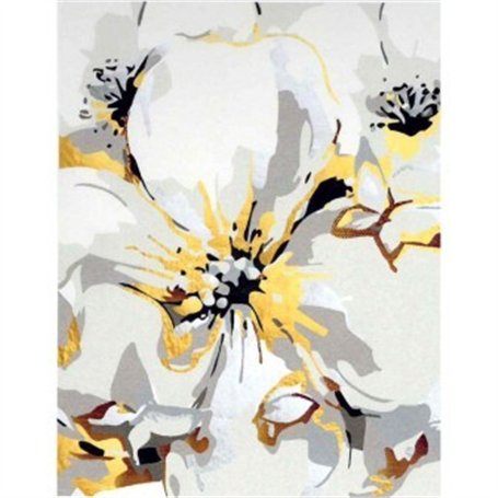 Lienzo prediseñado GOLDEN FLOWERS 35x45cm ROSA