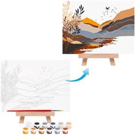 Lienzo prediseñado LANDSCAPE 15x20cm ROSA