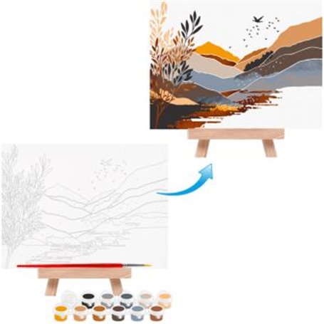 Lienzo prediseñado LANDSCAPE 15x20cm ROSA