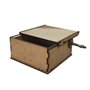 Caja de madera DM con manivela