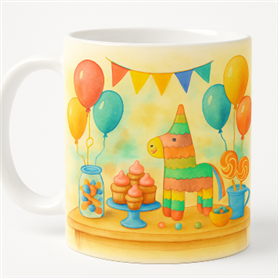 Taza Cerámica PIÑATA, para personalizar.