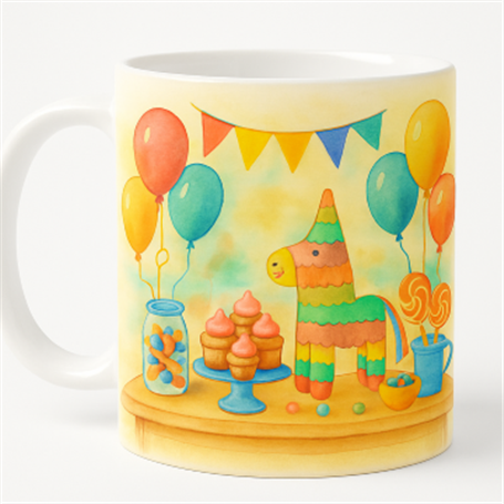 Taza Cerámica PIÑATA, para personalizar.