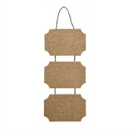 Colgador 3 carteles 62x28 cm cuadrados