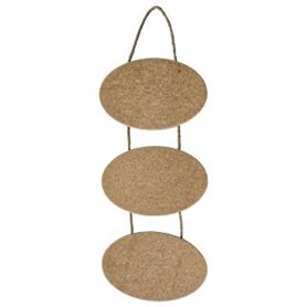 Colgador 3 carteles 62x28 cm Ovalados
