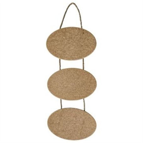 Colgador 3 carteles 62x28 cm Ovalados