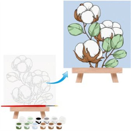 Lienzo prediseñado COTTON 15x20cm ROSA