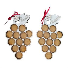 Racimo de uvas de la suerte en madera MDF