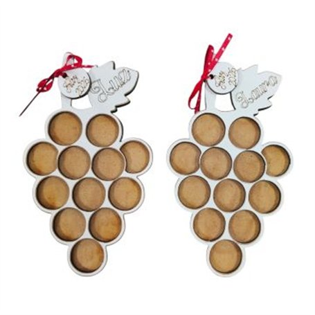 Racimo de uvas de la suerte en madera MDF