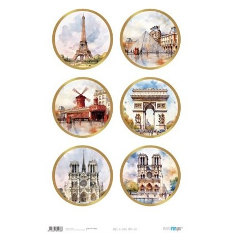 Papel De Arroz "Paris VIII" 33x54cm