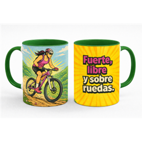 Taza Cerámica Mujer BICICLETA.