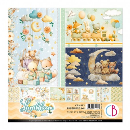 Colecciones Scrap – Papeles y materiales creativos para scrapbooking Ciao Bella Lunibloom Pad 8"x8" 12/Pkg