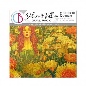 Colecciones Scrap – Papeles y materiales creativos para scrapbooking Ciao Bella Deluxe Paper Gold & Vellum Dual Pack 15x15