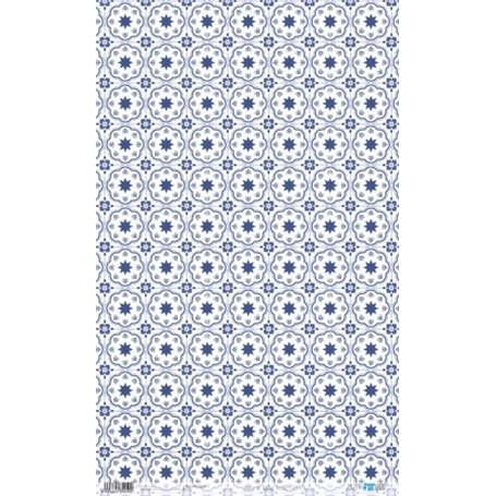 Papel De Arroz "Azure Tiles IV" 33x54cm
