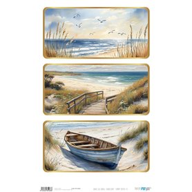Papel De Arroz Landscape " Sunny Beach III" 33x54cm