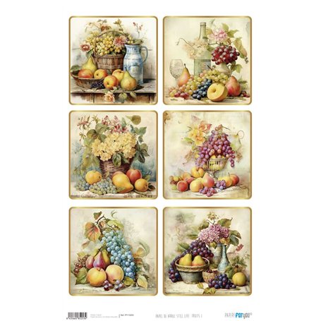 Papel De Arroz Still Life "Fruits I" 33x54cm