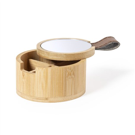 Joyero Madera Bambu  7,9x9cm