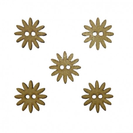 Conjunto 5 Botones Flor. 3x3cm.