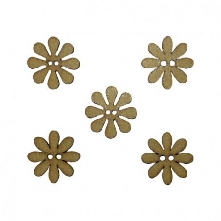 Conjunto de flores de madera 3x3cm