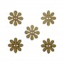 Conjunto de flores de madera 3x3cm