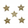Estrellas de madera decorativas para manualidades infantiles y detalles artesanales, pack de 5 unidades.