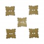 Botones de madera con forma de estrella especial 2,9x2,9cm, siluetas caladas para decoración artesanal y scrapbooking.