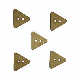 Triángulos de madera natural para mosaicos y scrapbooking, apliques decorativos de 33mm para manualidades creativas.