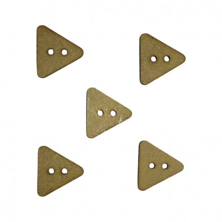 Triángulos de madera natural para mosaicos y scrapbooking, apliques decorativos de 33mm para manualidades creativas.