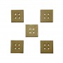 Conjunto 5 Botones Cuadrado 4 agujeros 3x3cm.