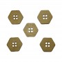Botones de madera en forma de hexágono para manualidades estilo panal, apliques decorativos y scrapbooking.