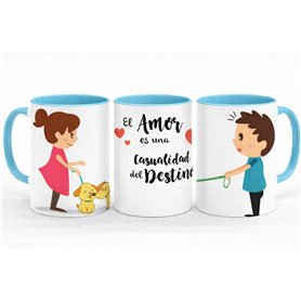 Taza Cerámica "Pareja Amor y Casualidad"