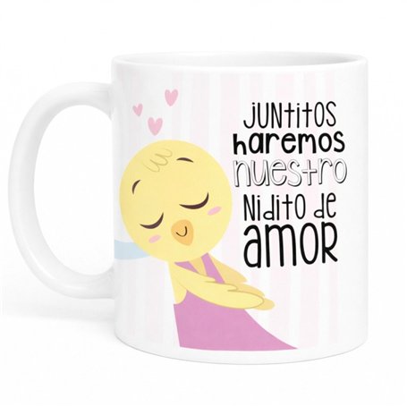 Taza Cerámica "Juntos como 2 Pajaritos"