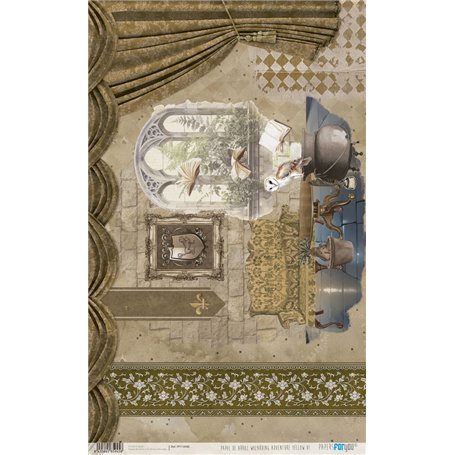 Papel de Arroz "Wizarding Adventure Yellow" 54x33cm
