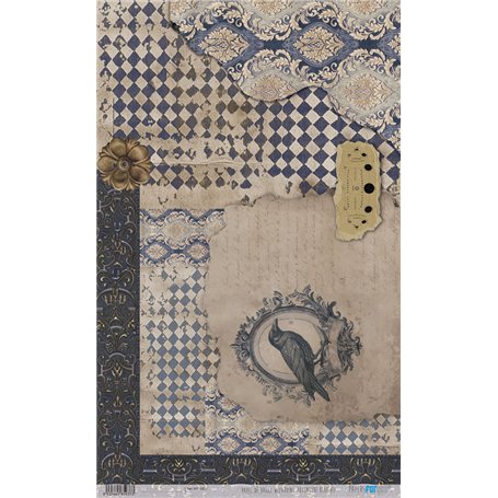 Papel de Arroz "Wizarding Adventure Blue" 54x33cm