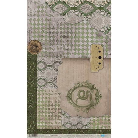 Papel de Arroz "Wizarding Adventure Green" 54x33cm