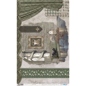 Papel de Arroz "Wizarding Adventure Green" 54x33cm