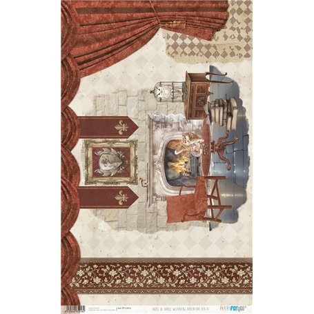 Papel de Arroz "Wizarding Adventure Red" 54x33cm