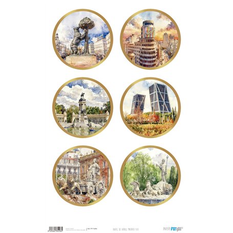 Papel de Arroz "Madrid XIV" 54x33cm