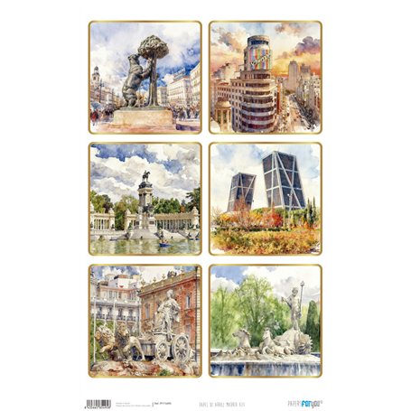Papel de Arroz "Madrid XIII" 54x33cm