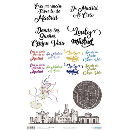 Papel de Arroz "Madrid Madrid IX" 54x33cm