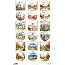 Papel de Arroz "Madrid VIII" 54x33cm