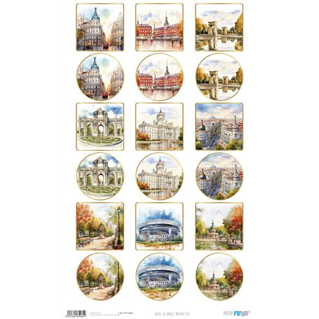 Papel de Arroz "Madrid VIII" 54x33cm