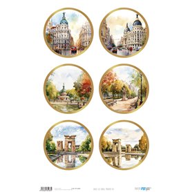 Papel de Arroz "Madrid VII" 54x33cm
